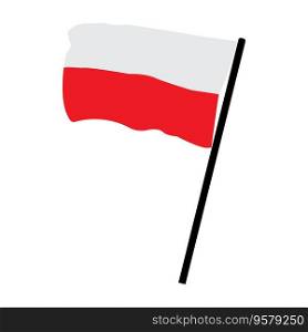 Poland flag icon vector illustration simple design