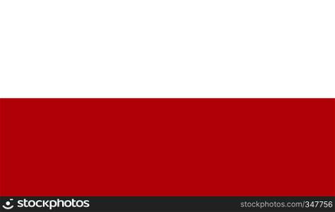 Poland flag image for any design in simple style. Poland flag image