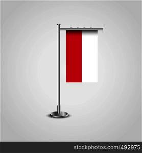 Poland Flag Pole. Vector EPS10 Abstract Template background