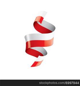 Poland flag, vector illustration on a white background.. Poland flag, vector illustration on a white background