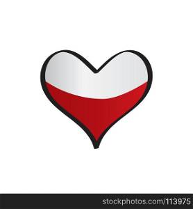 Poland flag, vector illustration. Poland flag, vector illustration on a white background