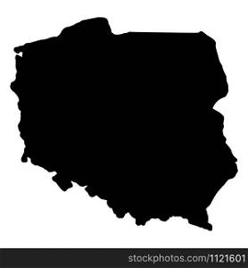 Poland Map Black Silhouette illustration Eps 10.. Poland Map Silhouette Vector illustration Eps 10