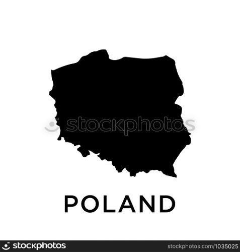 Poland map icon design trendy