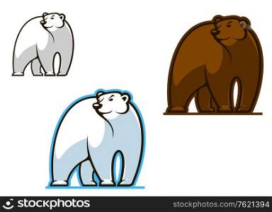 Polar and brown bear for mascot or another design