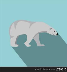 Polar bear icon. Flat illustration of polar bear vector icon for web design. Polar bear icon, flat style