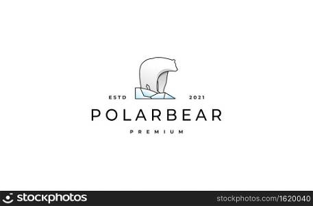 Polar Bear Logo Symbol Vector Design Illustration