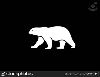 polar bear vector silhouette vector illustration