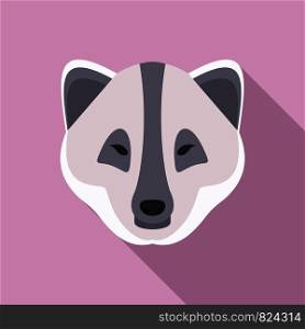 Polar fox icon. Flat illustration of polar fox vector icon for web design. Polar fox icon, flat style