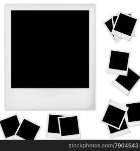 Polaroid photo frame isolated on white background. Vector illustration. EPS10 opacity