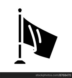 pole flag map glyph icon vector. pole flag map sign. isolated symbol illustration. pole flag map glyph icon vector illustration