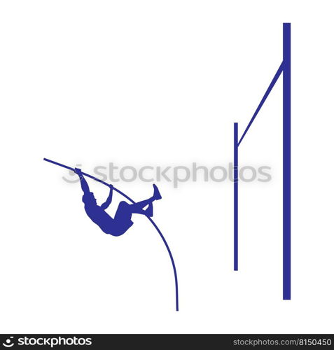 pole vault sport icon vector illustration design