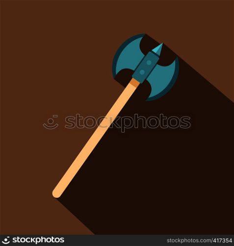 Poleaxe icon. Flat illustration of poleaxe vector icon for web. Poleaxe icon, flat style