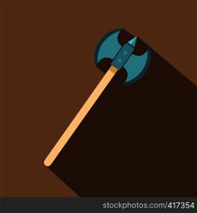 Poleaxe icon. Flat illustration of poleaxe vector icon for web. Poleaxe icon, flat style