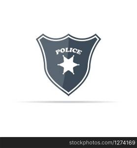 Police badge vector icon. Police Department badge.