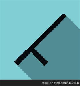 Police baton icon. Flat illustration of police baton vector icon for web design. Police baton icon, flat style