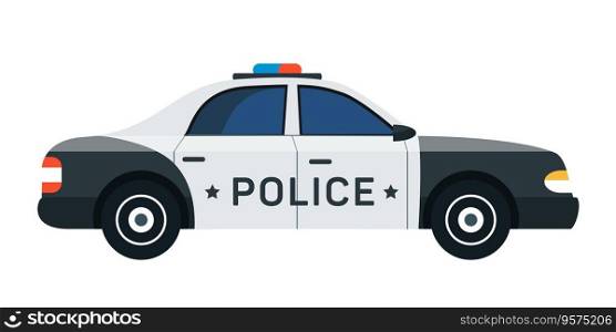 Police car flat vector image