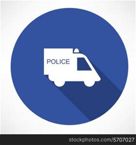 Police car icon. Flat modern style vector illustration