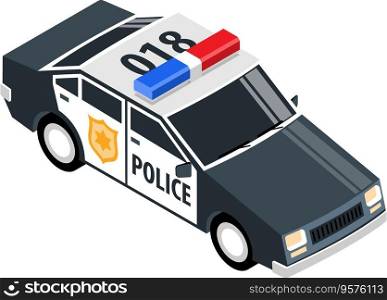 Police car vector image
