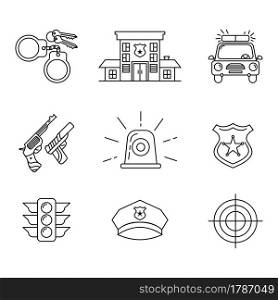 police element Vector icon design illustration Template