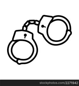 Police Handcuff Icon. Bold outline design with editable stroke width. Vector Illustration.