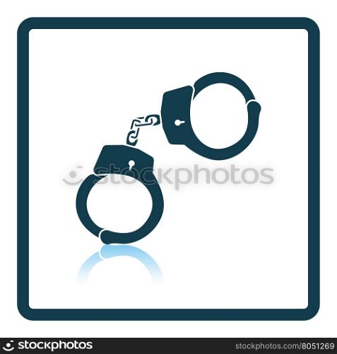 Police handcuff icon. Shadow reflection design. Vector illustration.