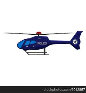 Police helicopter icon isolated on white background, air transport, aviation, vector illustration. Police helicopter icon isolated on white background, air transport, aviation, vector illustration.