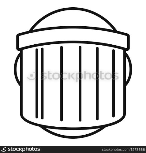 Police helmet icon. Outline police helmet vector icon for web design isolated on white background. Police helmet icon, outline style