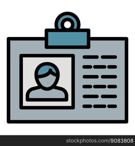 Police id card icon outline vector. Security policeman. Law crime. Police id card icon outline vector. Security policeman