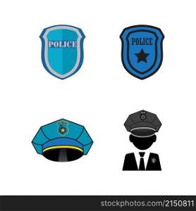 police logo vector icon illustration design