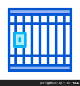 Police Prison Bar Gate Icon Vector. Outline Police Prison Bar Gate Sign. Isolated Contour Symbol Illustration. Police Prison Bar Gate Icon Outline Illustration