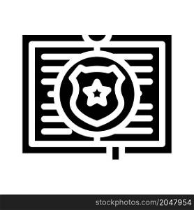 police procedurals glyph icon vector. police procedurals sign. isolated contour symbol black illustration. police procedurals glyph icon vector illustration