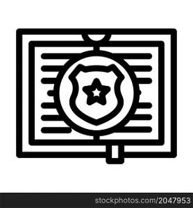 police procedurals line icon vector. police procedurals sign. isolated contour symbol black illustration. police procedurals line icon vector illustration