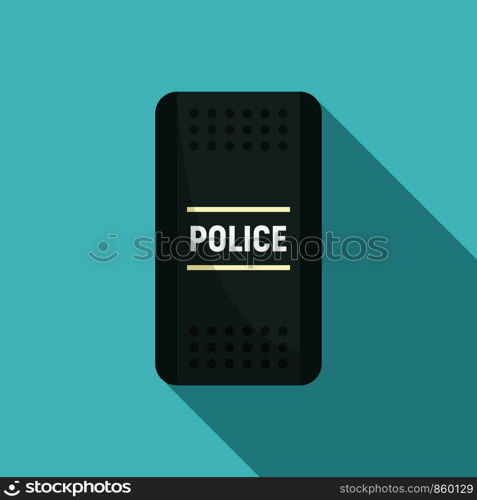 Police shield icon. Flat illustration of police shield vector icon for web design. Police shield icon, flat style