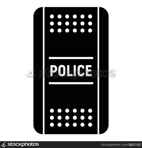 Police shield icon. Simple illustration of police shield vector icon for web design isolated on white background. Police shield icon, simple style