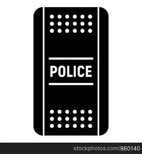 Police shield icon. Simple illustration of police shield vector icon for web design isolated on white background. Police shield icon, simple style