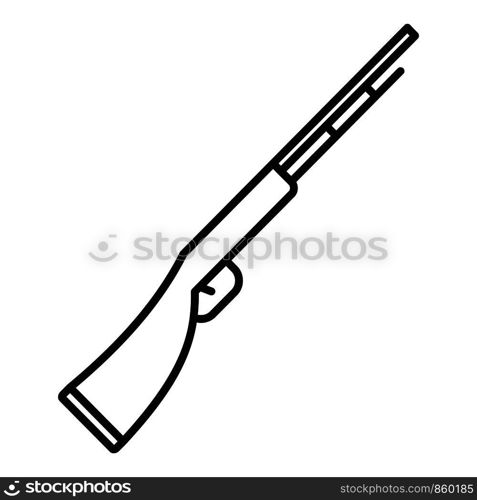 Police shotgun icon. Outline police shotgun vector icon for web design isolated on white background. Police shotgun icon, outline style