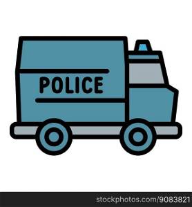Police truck icon outline vector. Radio security. Star element. Police truck icon outline vector. Radio security