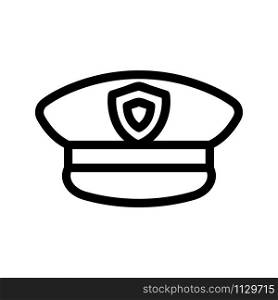 Police truck icon vector. A thin line sign. Isolated contour symbol illustration. Police truck icon vector. Isolated contour symbol illustration