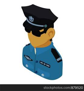 Policeman asian icon. Isometric illustration of policeman asian vector icon for web. Policeman asian icon, isometric 3d style