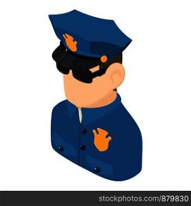 Policeman icon. Isometric illustration of policeman vector icon for web. Policeman icon, isometric 3d style