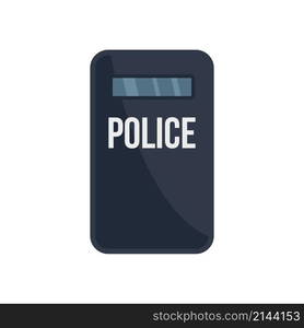 Policeman shield icon. Flat illustration of policeman shield vector icon isolated on white background. Policeman shield icon flat isolated vector