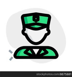 Policeman wearing peaked cap professional avatar
