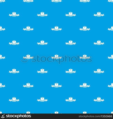 Politic pattern vector seamless blue repeat for any use. Politic pattern vector seamless blue