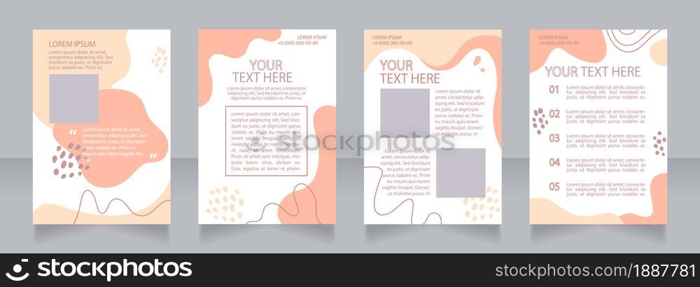 Political organization promo blank brochure layout design. Vertical poster template set with empty copy space for text. Premade corporate reports collection. Editable flyer paper pages. Political organization promo blank brochure layout design