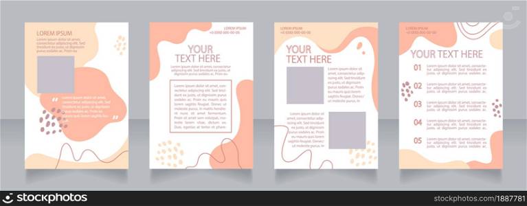 Political organization promo blank brochure layout design. Vertical poster template set with empty copy space for text. Premade corporate reports collection. Editable flyer paper pages. Political organization promo blank brochure layout design