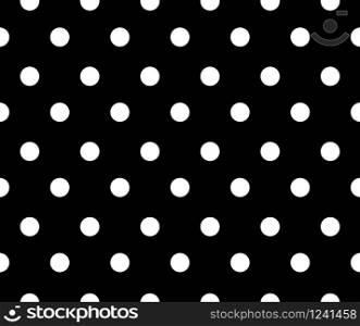 Polka dot Seamless pattern black background illustration. Polka dot pattern