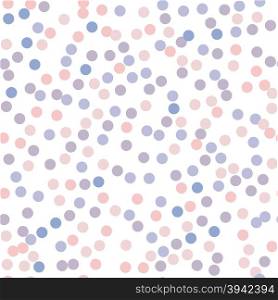 Polka dot seamless pattern. Vector illustration. Rose quartz and serenity colors.
