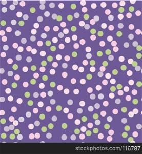 Polka dot seamless pattern. Vector illustration. Ultra violet.