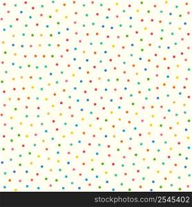 Polka dot seamless vintage pattern with messy dots tiled for fabric, wallpaper or wrapping paper