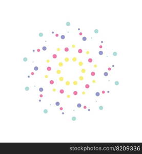 Polka dots colorful background. Holiday background, web icon, symbol, sign, romantic wedding, love card - vector abstract background 